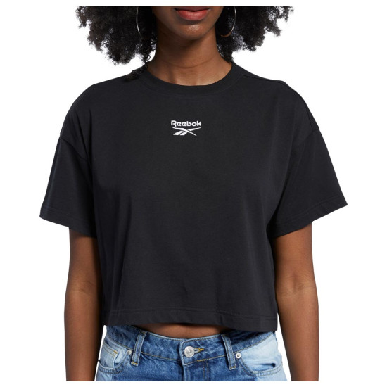 Reebok Γυναικεία κοντομάνικη μπλούζα Cropped Small Logo Reebok Γυναικεία κοντομάνικη μπλούζα Cropped Small Logo